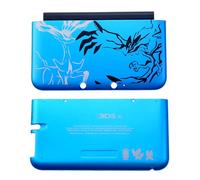 Limited 3DSXL Extra Housing Shell Top/Bottom Cover Plates Sapphire Replacement, for Old Big 3DS XL/LL 3DSLL Game Consoles, for Poket US Monsters Edition A/E Face Faceplate Blue Set