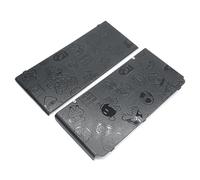 Limited All Black for New3DS Extra Faceplate Replacement, Front/Rear Shells Replacement, New 3DS Custom Mario Edition 3D Embossing Outer Cover Plates
