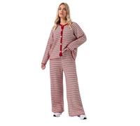 Limited Collection Curve Boucle Wide Leg Trousers - Women's - Plus Size Curve Red