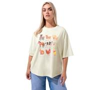 Limited Collection Curve White Farm Animals Graphic Oversized T-Shirt - Women's - Plus Size Curve