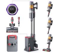 [Limited Deals - €79.99 with Free Next-Day Delivery] Wireless Stick Vacuum Cleaner Lubluelu X1000, 27kPa Powerful Suction with Tangle-Free Brush and Enhanced Green Headlight, Self-Emptying Charging Do
