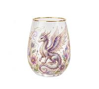 Limited Edition 2026 Faerie Dragon Glass Tea Cup, Mystical Dragons & Floral Design, Unique Fantasy Gift for Lovers of Magic, Fairies & Dragons (Faerie Dragon)