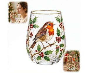 Limited Edition 2026 Garden Morning Bliss Glass Tea Cup,Hummingbird Floral Clear Embossed Glass Cup,14 oz Nature Bird Flower Mug, Animal & Flower ClearGlass Coffee Mug for Tea Coffee,Gift for Women