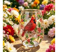 Limited Edition 2026 Garden Morning Bliss Glass Tea Cup, Hummingbird Morning Bliss Glass Tea Cup, 14oz Elegant Pink Glass Tumbler for Tea Coffee (#5)