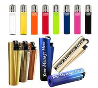 Limited Edition 4X | 8X - Mini Solid Clipper Lighter ® With Engraved Personalised MINI METAL LIGHTER Birthday Gifts for Her, Christmas & Valentines