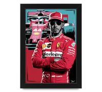 Limited Edition AI Art of Lewis Hamilton - Inspired Formula 1 Decor for Motorsport Fans Framed A4
