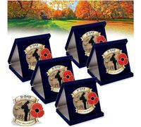 Limited Edition D-DAY 80th Anniversary Commemorative Badge,80th Anniversary D-Day Badge, D-Day Commemorative Badge,Honour The Brave Heroes of History Unwavering Courage (4 pcs)