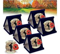 Limited Edition D-DAY 80th Anniversary Commemorative Badge,80th Anniversary D-Day Badge, D-Day Commemorative Badge,Honour The Brave Heroes of History Unwavering Courage (5pcs)
