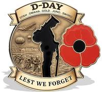 Limited Edition D-Day 80th Anniversary Commemorative Badge, 80th D-Day Enamel Lapel Pin, 80th Anniversary D-Day Badge, Honour the Brave Heroes of History Unwavering Courage (1Pcs)