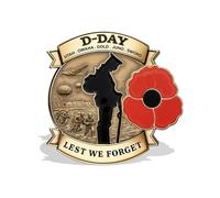 Limited Edition D-Day 80th Anniversary Commemorative Badge,D-Day 80th Anniversary Commemorative Badge, World War Ii Normandy Souvenir Decoration, Tribute To The Brave Heroes In History (1 PCS)