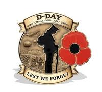 Limited Edition D-Day 80th Anniversary Commemorative Badge,D Day 80th Anniversary Pin Badge,Personalised Badges,Veteran Gifts Memorabilia,Honour the Brave Heroes of History Unwavering Courage
