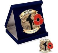 Limited Edition D-Day 80th Anniversarys Commemorative Badge, 80th D-Day Enamel Lapel Pin, Memorial Veterans Pins Accessories Decoration Anniversarys Badge, for Suit for Men Novelty Jewellery