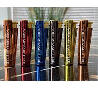 Limited Edition - Deep Laser Engraved Personalised Jet Metal Lighter - Engraving Included for Birthdays, Anniversaries, Weddings and Valentines (Blue)