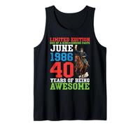Limited Edition June 1986 Happy 40 Years of Being Awesome Tank Top