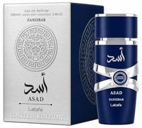 Limited Edition Latafa Asad Eau de Parfum 100ml - Luxury Arabic Perfume for Men, Long Lasting Spicy Vanilla Amber Fragrance, Strong Projection Designer Style Scent (Asad Zanzibar Limited Edition)