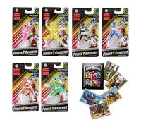 Limited Edition Mighty Morphin Power Rangers Mini Action Figures Age 6+ - Collectible Set of 6 Including the Original Green Ranger & Bonus Sticker Pack - Officially Licensed