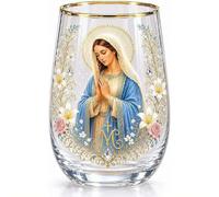 Limited Edition Morning Prayer Glass Tea Cup, Faith & Serenity Collection GlassCoffee Mug, Christian Floral Clear Embossed Glass Tea Cups for Prayer, Bible Study & Gifts