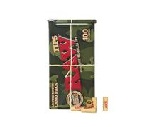 Limited Edition RAW100 PREROLLED TIPS IN SLIDE TOP TIN CAMO