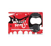 Limited Edition (Soft Touch Finishing in Matte Red) Wallet Ninja 18 in 1 Multi-Purpose Credit Card Size Pocket Multi-Tool