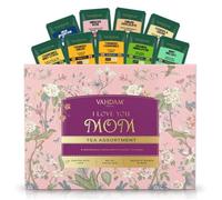 Limited Edition Tea Gift Set for Mom | 9 Assorted Long Leaf Pyramid Tea Bags | Premium Variety Pack | Mother’s Day Gift for Mom from Daughter & Son | Luxury Tea Gift Box