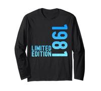 Limited Edition Vintage 1981 Funny 44th Birthday 44 Years Long Sleeve T-Shirt