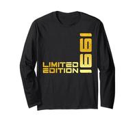 Limited Edition Vintage 1991 Funny 34th Birthday 34 Years Long Sleeve T-Shirt