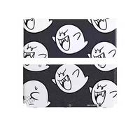Limited for New3DS Extra Faceplate Shell Replacement Black/White Ghost, for New 3DS Small Handheld Game Console, DIY Boo-Boo Edition Top & Bottom Back Cover Plates Outer Coverplate 2 PCS