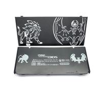 Limited for New3DS Extra Faceplate Shell Replacement Shells PKM Ultra Sun & Moon Edition, for New 3DS Small Handheld Console, DIY Outer Front & Back Cover Plates Black Backplate A/E 2 PCS