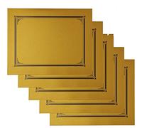 Limited Papers (TM). Certificate Folder, Cover, 9.5 x 12.3/4 Inch Folded, with Die Cut Corners, Designed to Hold Letter Size 8.5 x 11 Inch, 8 x 10 Inch, and A4 (8.27"x11.66") (Gold) (5 Pcs. Per Pack)