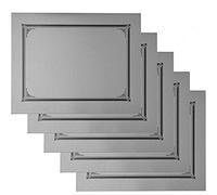 Limited Papers (TM). Certificate Folder, Cover, 9.5 x 12.3/4 Inch Folded, with Die Cut Corners, Designed to Hold Letter Size 8.5 x 11 Inch, 8 x 10 Inch, and A4 (8.27 Inch x 11.66 Inch) (Silver)