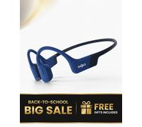 【Limited Time Free Gift Included】Shokz OpenRun Blue Open-Ear Running Bone Conduction Headphones, Surround Awareness Safe Design, Fast Charge, Stable Secure Fit
