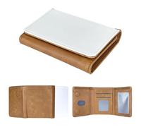 Limitronix 10 Pack Sublimation Blanks Mens Trifold Wallet RFID Blocking Slim Minimalist Front Pocket - PU Leather Thin & Stylish with ID Window Wallets For Diy Heat Transfer Print