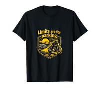 Limits are for Parking Vintage Biker Badge Graphic T-Shirt