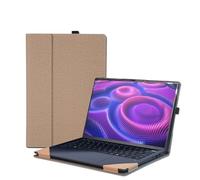 LIMIYUE Laptop Cover Case for HP OmniBook X/Ultra /5 Flip 14 inch & for 14'' ZBook Ultra G1a [Do Check Model] Sleeve,PU Leather Protective Bag with Foldable Cooling Bracket (Gold)