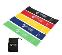 Limm Resistance Bands Set - Get 5 Exercise Bands with 5 Resistance Levels - Includes EBooks, Online Videos & Carry Bag - Great Resistance Bands for Legs and Glutes - Fitness Elastic Bands [30 cm]