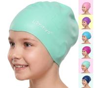 Limmys Kids Long Hair Silicone Swim Cap - Non Slip, No-Pull, Extra Space | Designed for Long & Thick Hair - Easy On & Off - 100% Latex-Free Silicone for Lasting Comfort - Chlorine Resistant & Durable