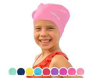 Limmys Kids Swim Cap - 100% Silicone Swim Cap for Long Hair - Soft, Stretchy & Comfortable Swimming Cap - Designed for Durability & a Tangle-Free Experience