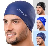 Limmys Silicone Swim Cap for Adults - Soft Stretch Non-Slip Swimming Cap for Women & Men - Comfortable No-Headache Fit, Chlorine-Resistant, Secure Ear Seal, Durable Latex-Free Silicone