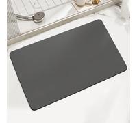 LIMNUO Bathroom Mat Bath Mats Quick Dry Absorbent Rubber Backed Thin Bathroom Rugs Fit Under Door-Bath Mats for Floor Mat in Front of Sink (Dark Grey, 43X120cm)