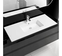 Limoge 4012 Ceramic 120Cm X 45Cm Thin-Edge Inset Basin With Rectangular Bowl