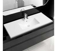 Limoge 5001 Ceramic 120Cm X 45Cm Mid-Edge Inset Basin With Scooped Bowl