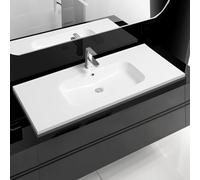 Limoge 5414 Ceramic 120Cm X 45Cm Mid-Edge Inset Basin With Oval Bowl