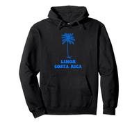 Limon Costa Rica with Palm Tree Graphic Pullover Hoodie