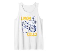 Limoncello Italian Lemon Tank Top, Men, White, Small