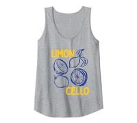 Limoncello Italian Lemon Tank Top, Women, Heather Grey, Medium