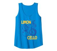 Limoncello Italian Lemon Tank Top, Women, Sapphire Blue, X-Large