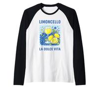 Limoncello La Dolce Vita Italian Lemon Cocktail Summer Art Raglan Baseball Tee