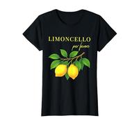 Limoncello Per Favore Lemons Summer Italy T-Shirt, Women, Black, Medium