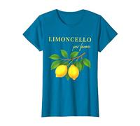 Limoncello Per Favore Lemons Summer Italy T-Shirt, Women, Sapphire Blue, Medium