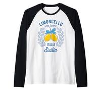 Limoncello Per Favore Souevnir Sicily Italy Raglan Baseball Tee